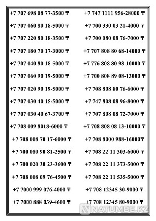 Beautiful numbers Tele2 Altel. ?demi numberer Almaty - photo 1
