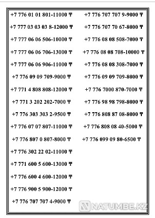 Beautiful numbers Tele2 Altel. ?demi numberer Almaty - photo 4
