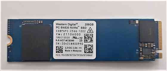 SSD Western Digital SDBPNPZ-256GB NVMe Костанай