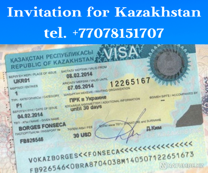 Tourist invitation to Kazakhstan Алматы - изображение 1