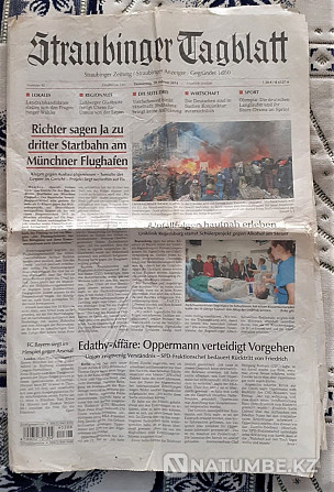 Газета Straubinger Tagblatt февраль 2014 Костанай - изображение 1