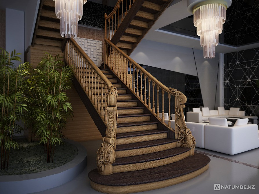 Лестница на заказ, Изготовление лестниц Астана - изображение 1