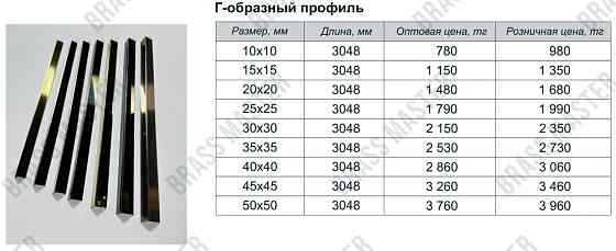 Профиль декоративный нержавеющий  Алматы