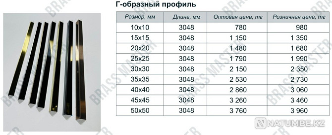 Тот баспайтын болаттан жасалған сәндік профиль  Алматы - изображение 1