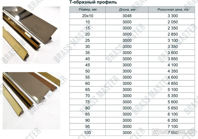 Тот баспайтын болаттан жасалған сәндік профиль  Алматы - изображение 4