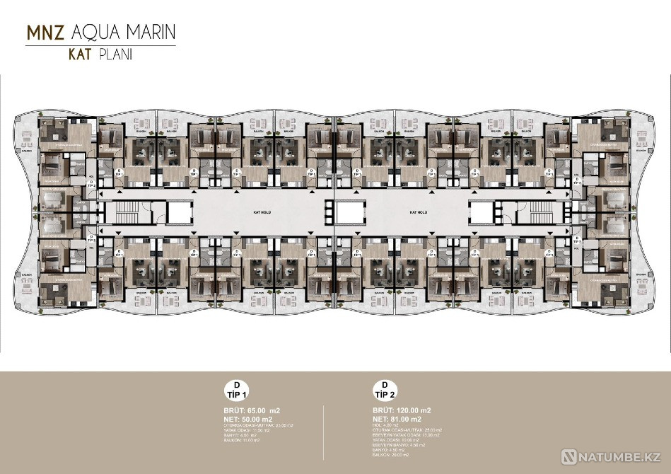 Түркияда екі бөлмелі еуро пәтер сатылады Мерсин - изображение 10