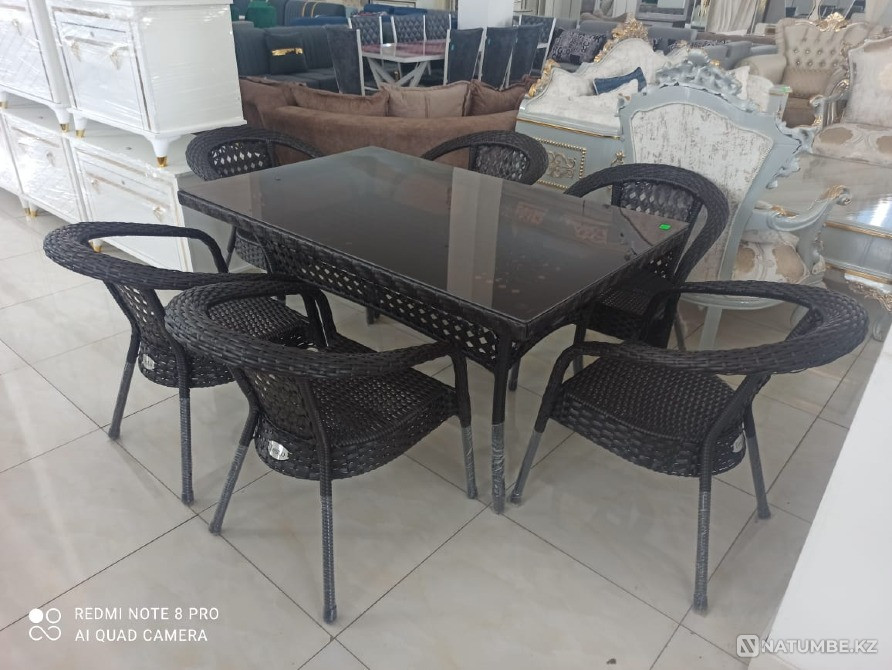 Элегантные столы и стулья из ротанга Шымкент - изображение 4
