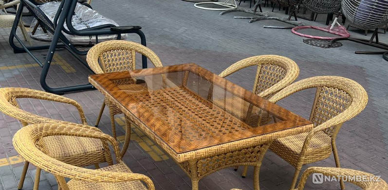 Элегантные столы и стулья из ротанга Шымкент - изображение 6