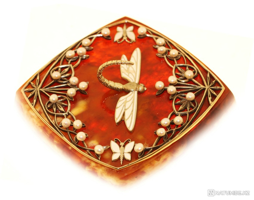 Шкатулка "Стрекоза" из янтаря Москва - изображение 3