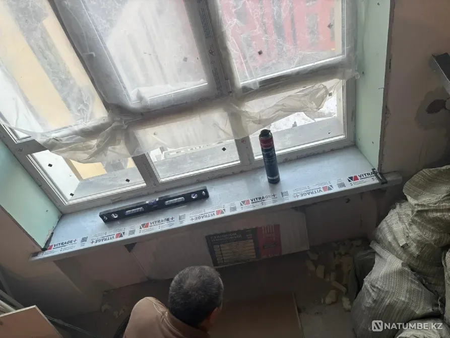 Window sills, delivery, installation, assembly Almaty - photo 1