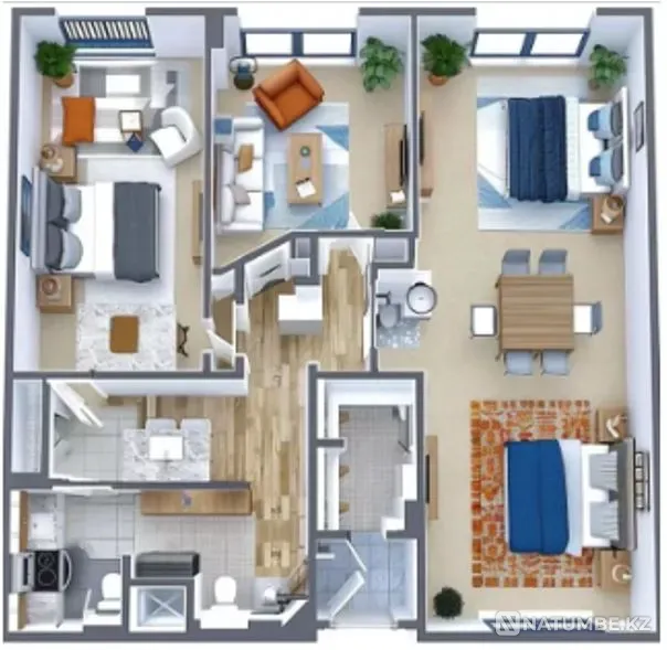 Apartment design. from 500 tenge/m2. Layout Almaty - photo 6