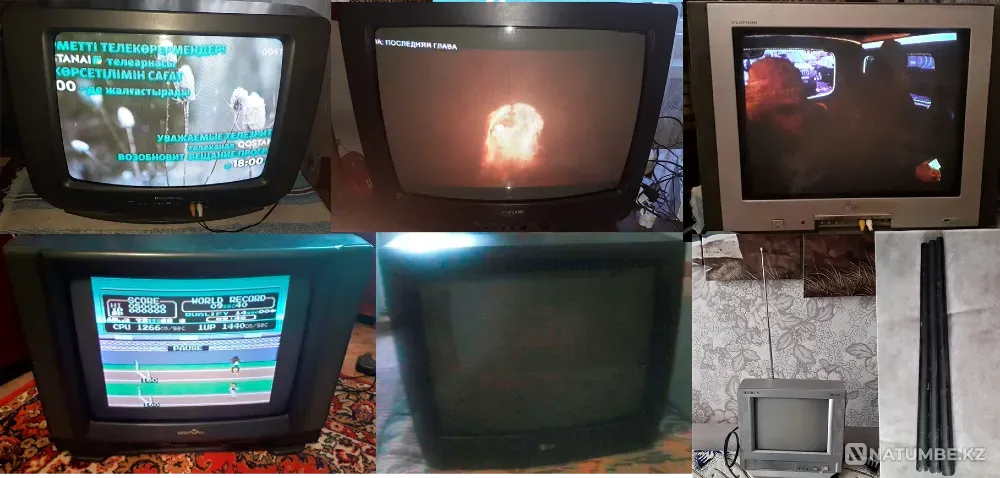 Телевизор 3 рабочих и 3 нерабочих Костанай - изображение 1