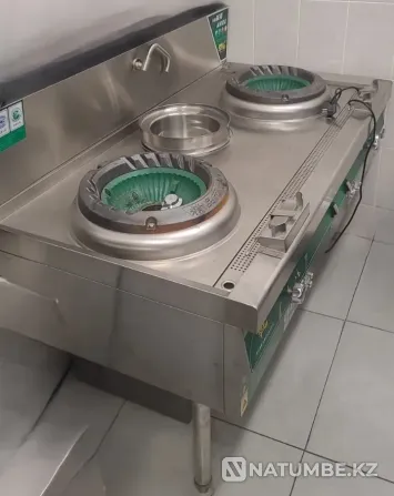 WOK (Wok) gas stove with 2 burners Almaty - photo 1