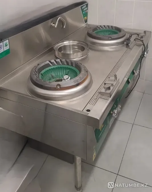 WOK (Wok) gas stove with 2 burners Almaty - photo 1