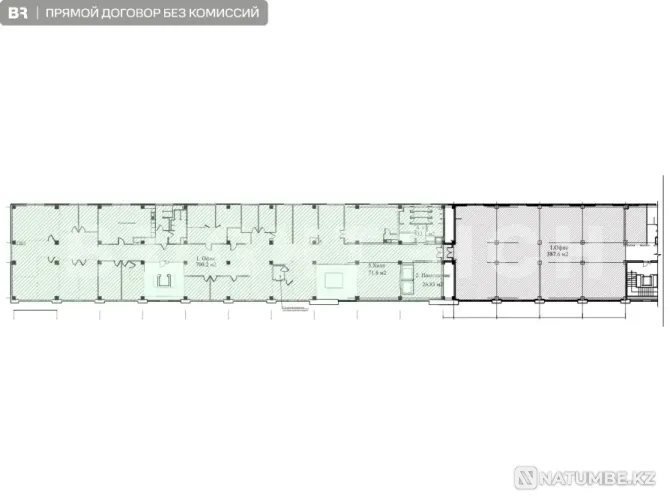 For rent office 767.7 m2. Almaty - photo 9