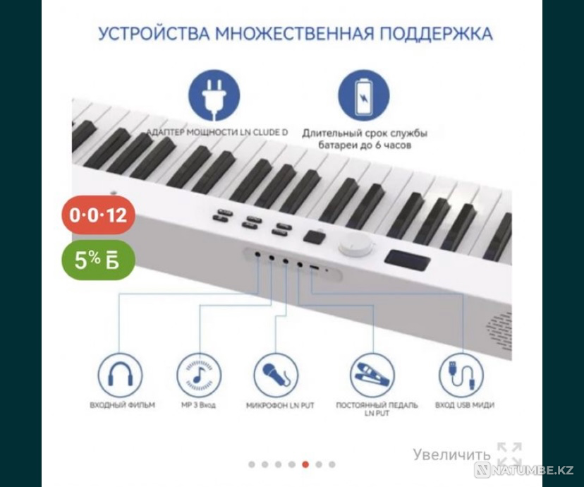 Konix синтезаторы (фортепиано)……………………………  Астана - изображение 2