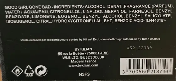 Духи Kilian Good girl gone Bad, 50ml Almaty