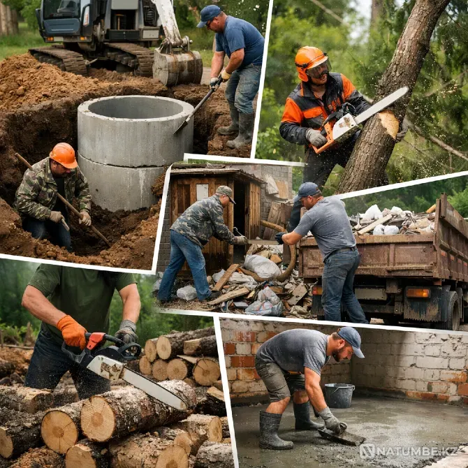 Р Копка, септика, спил деревьев, уразнора Taraz - photo 1