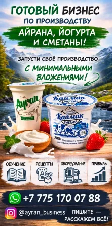 Готовый бизнес под ключ: производство йо Алматы