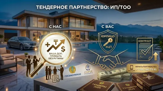 Ищу партнеров с ИП/ТОО для тендеров Атырау