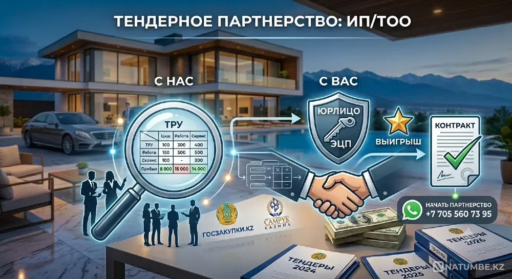 Ищу партнеров с ИП/ТОО для тендеров Атырау - изображение 1
